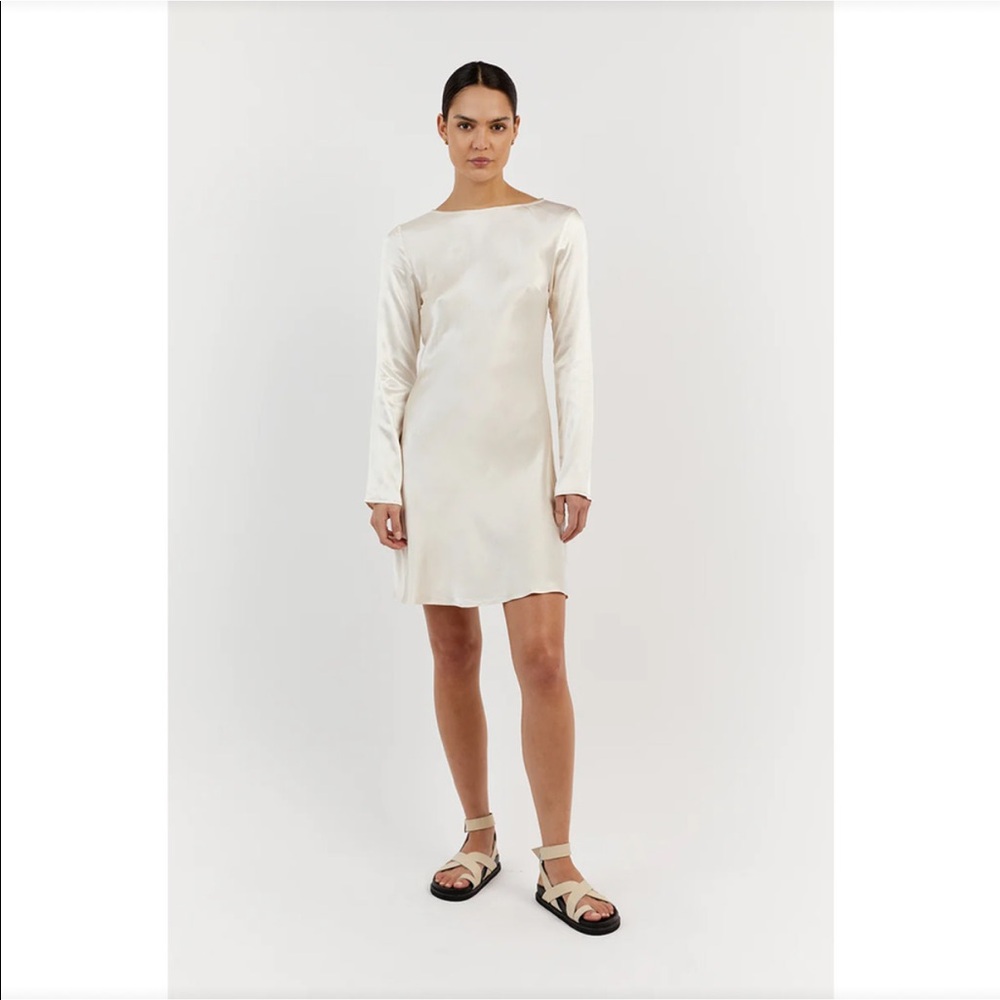 Dissh Charli Pearl Satin Slip Mini Dress